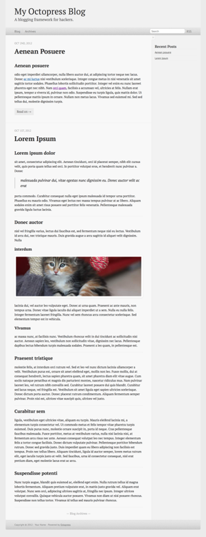 Octopress themes: Classic Light